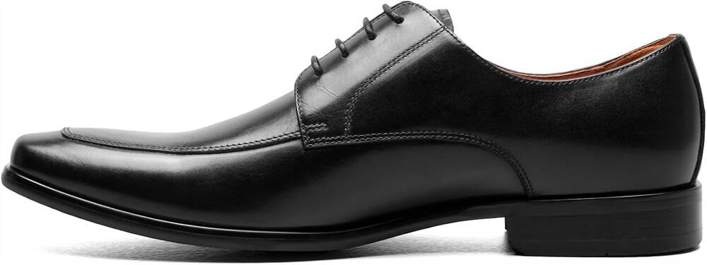 NEW FLORSHEIM men's postino moc toe oxford shoes in black smooth - Picture 3 of 5